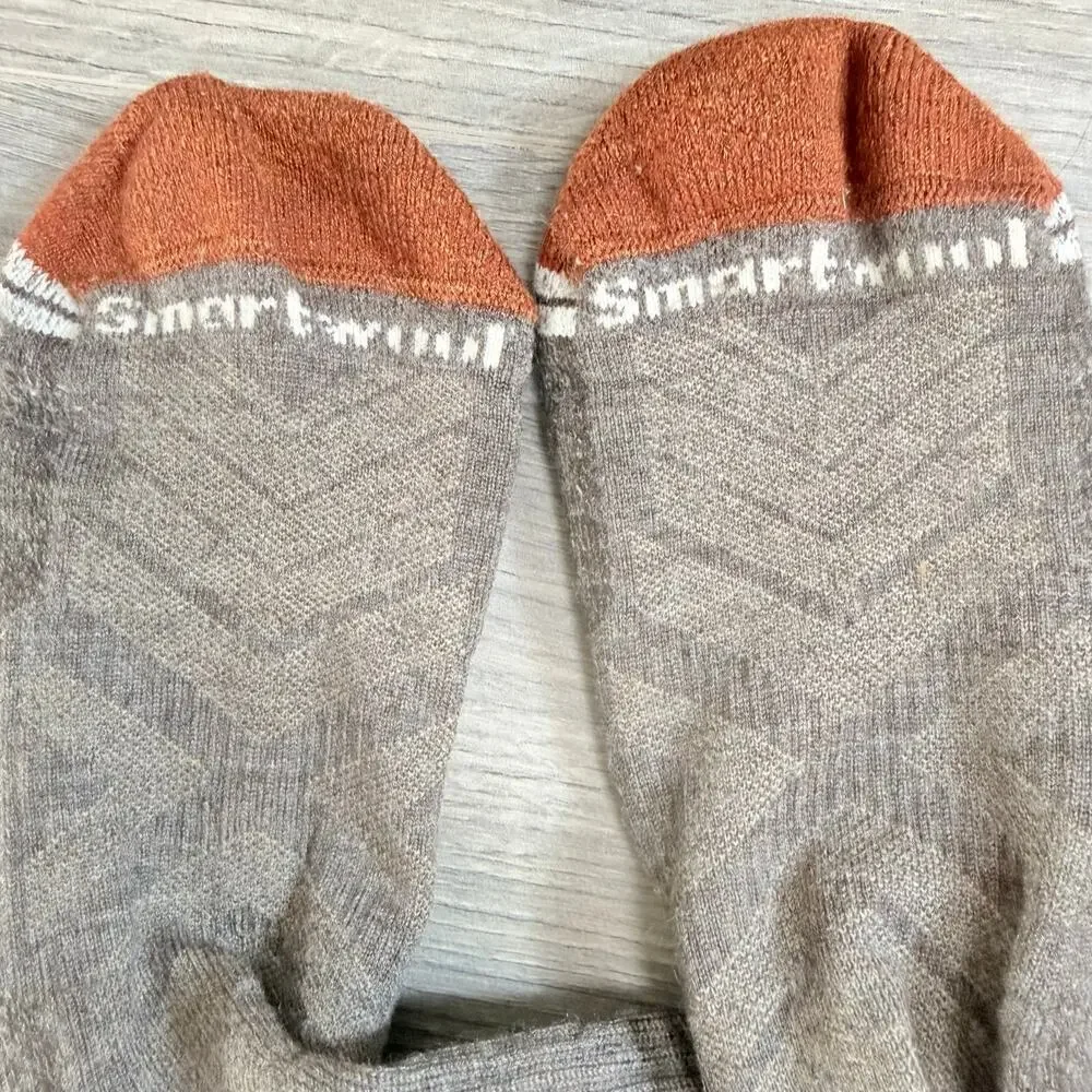 SmartWool Hike Light Cushion Wind Trail Socks Size L Merino Wool Outdoor Stripe